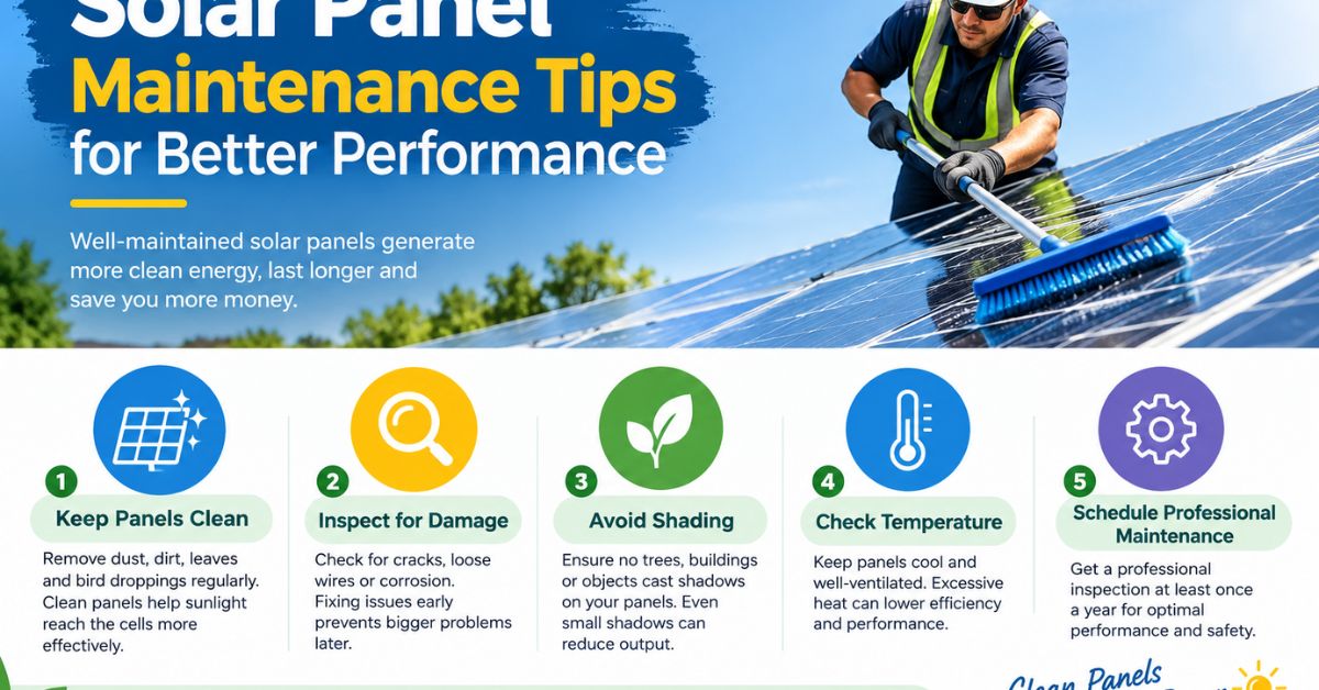 Solar Panel Maintenance Tips for Better Performance